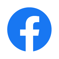 Facebook logo in blue and white