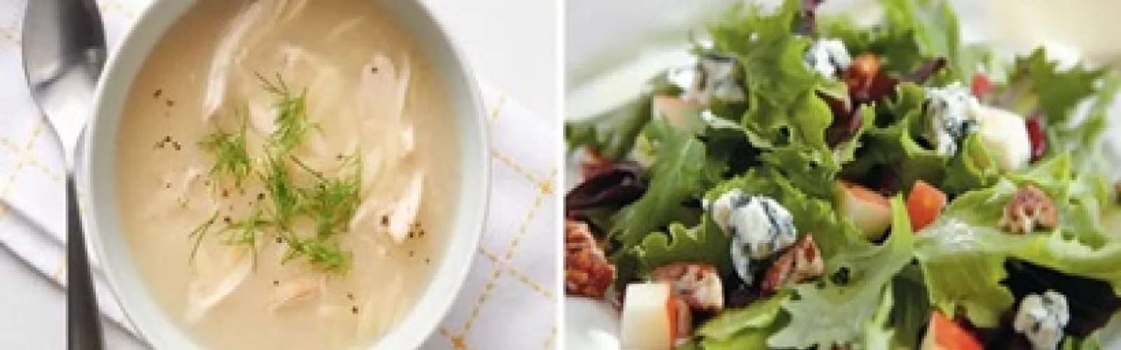 Photo of soup and salad